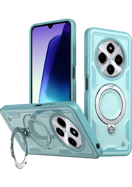 Xiaomi Poco C75 4g/redmi 14R 5G/14C 4g Için Magsafe Askeri Koruma Pc+Tpu Kapak-Bebek Mavisi ile Uyumlu (Yurt Dışından)