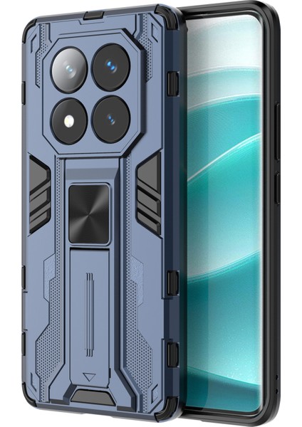 Xiaomi Redmi Note 14 Pro 5G Kılıf PC+TPU Stand-Mavi Darbeye Dayanıklı Telefon Kapağı için (Yurt Dışından)