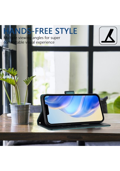 Xiaomi Redmi Note 14 5g Kılıf Baskılı Petek Rfıd Engelleme Deri Telefon Kapağı Kayışlı-Yeşil (Yurt Dışından) fırsatları