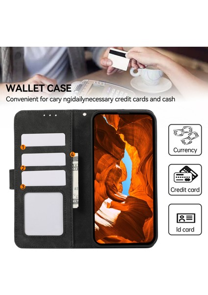 Xiaomi Redmi Note 14 4g Kılıf Renk Ekleme Deri Flip Telefon Kapağı Rfıd Engelleme-Siyah (Yurt Dışından) indirimleri