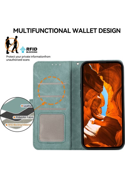 Xiaomi Redmi Note 14 4g Kılıf Renk Ekleme Deri Flip Telefon Kapağı Rfıd Engelleme-Bebek Mavisi Için (Yurt Dışından) modelleri