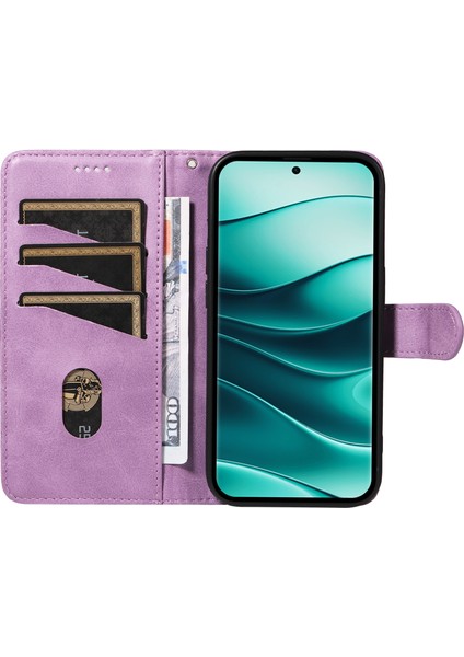 Xiaomi Redmi Note 14 Pro 5g/14 Pro+ 5g Kılıf Kapak Cüzdan T-Şekil Hatları Deri Telefon Kapağı-Açık Mor Için (Yurt Dışından) fiyatları