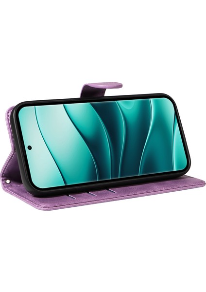 Xiaomi Redmi Note 14 Pro 5g/14 Pro+ 5g Kılıf Kapak Cüzdan T-Şekil Hatları Deri Telefon Kapağı-Açık Mor Için (Yurt Dışından) modelleri