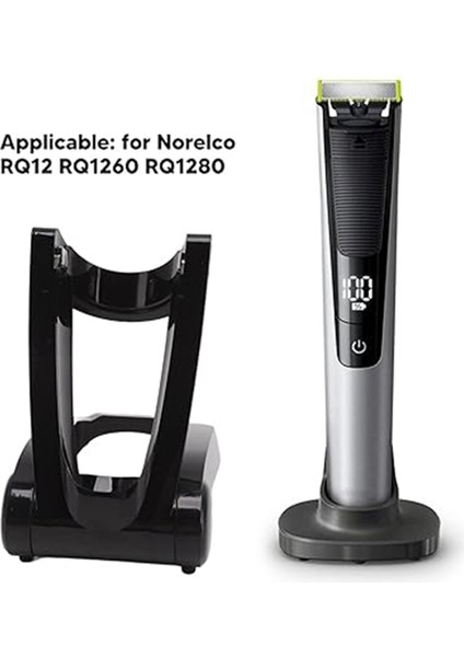 Şarj Tabanı, Traş Makinesi RQ12 Şarj Tabanı RQ1251/1250/1280/1260 Aksesuarları Için Uygun Katlanabilir Stand 2 Paket, Siyah (Yurt Dışından)