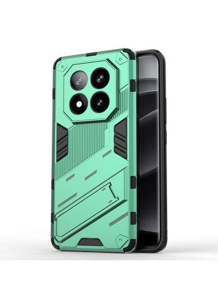 Xiaomi Redmi Note 14 Pro+ 5g Kılıf Pc+Tpu Standlı Darbeye Dayanıklı Telefon Kılıfı-Yeşil (Yurt Dışından)