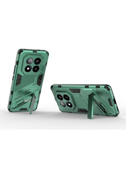 Xiaomi Redmi Note 14 Pro+ 5g Kılıf Pc+Tpu Standlı Darbeye Dayanıklı Telefon Kılıfı-Yeşil (Yurt Dışından) fiyatları