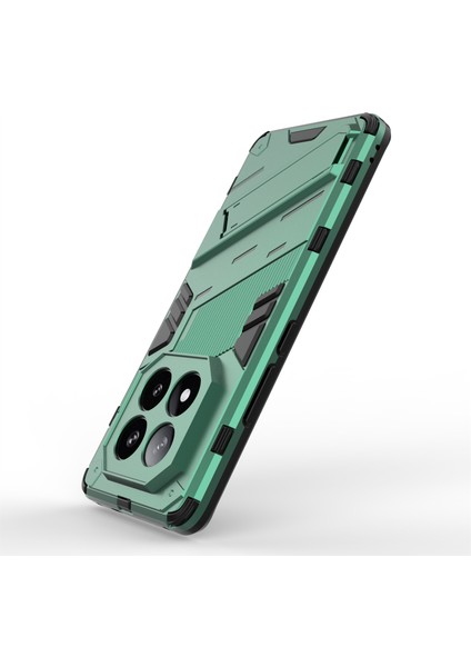 Xiaomi Redmi Note 14 Pro+ 5g Kılıf Pc+Tpu Standlı Darbeye Dayanıklı Telefon Kılıfı-Yeşil (Yurt Dışından) modelleri