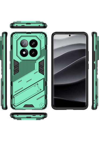Xiaomi Redmi Note 14 Pro+ 5g Kılıf Pc+Tpu Standlı Darbeye Dayanıklı Telefon Kılıfı-Yeşil (Yurt Dışından) fırsatları