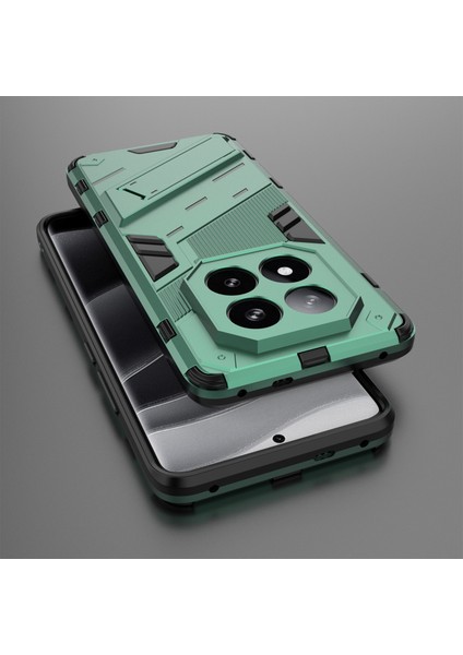 Xiaomi Redmi Note 14 Pro+ 5g Kılıf Pc+Tpu Standlı Darbeye Dayanıklı Telefon Kılıfı-Yeşil (Yurt Dışından) indirimleri