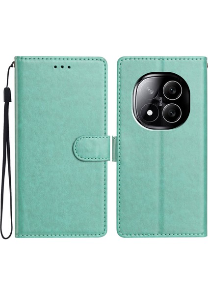 Xiaomi Redmi Note 14 Pro 5g Cüzdan Telefon Kılıfı, Kullanışlı Askı-Yeşil (Yurt Dışından)