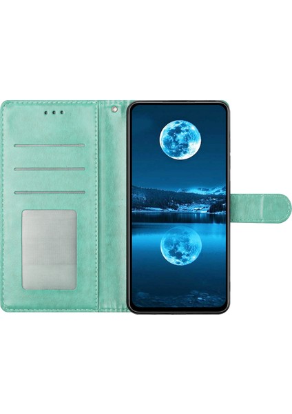 Xiaomi Redmi Note 14 Pro 5g Cüzdan Telefon Kılıfı, Kullanışlı Askı-Yeşil (Yurt Dışından)