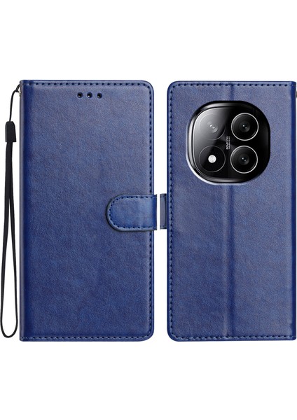 Xiaomi Redmi Note 14 Pro 5g Cüzdan Telefon Kılıfı, Kullanışlı Askı-Mavi (Yurt Dışından)