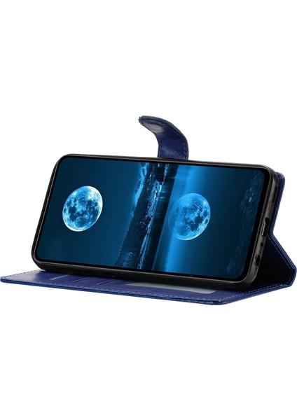 Xiaomi Redmi Note 14 Pro 5g Cüzdan Telefon Kılıfı, Kullanışlı Askı-Mavi (Yurt Dışından)