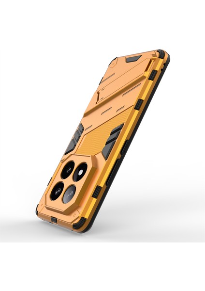 Xiaomi Redmi Note 14 Pro+ 5G Darbeye Dayanıklı Telefon Kılıfı – PC+TPU, Standlı, Turuncu (Yurt Dışından) modelleri