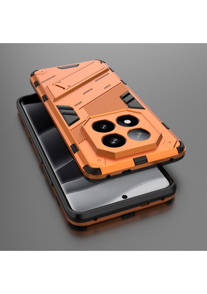 Xiaomi Redmi Note 14 Pro+ 5G Darbeye Dayanıklı Telefon Kılıfı – PC+TPU, Standlı, Turuncu (Yurt Dışından) indirimleri