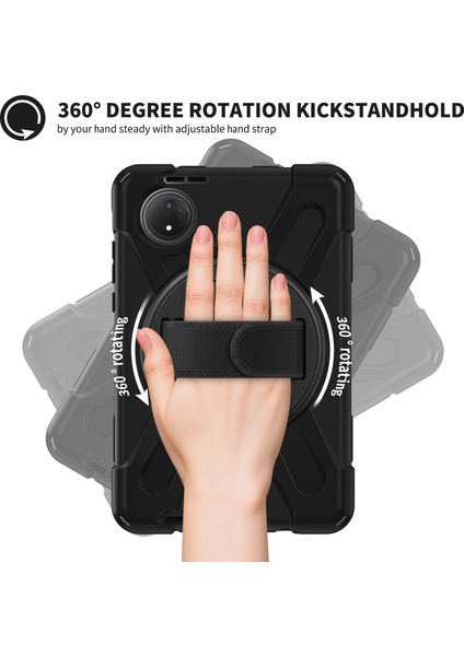 Xiaomi Redmi Pad Se 4g 8.7 Inç Kılıf Tpu+Pc+Silikon Anti-Drop Tablet Kapağı-Siyah (Yurt Dışından) fiyatları