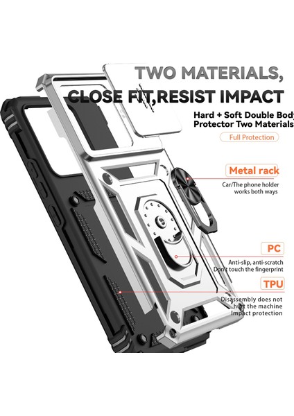 Xiaomi 14T Pro Kılıf Pc + Tpu Telefon Kapağı Lens Için Ultimate Koruma Standı-Gümüş (Yurt Dışından) indirimleri