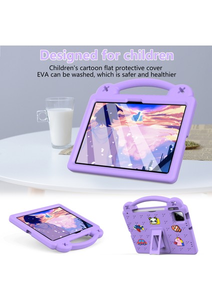 Xiaomi Pad 7 Pro / Pad 7 Kılıfı Çocuklar Eva Tablet Kılıfı-Mor (Yurt Dışından) fiyatları