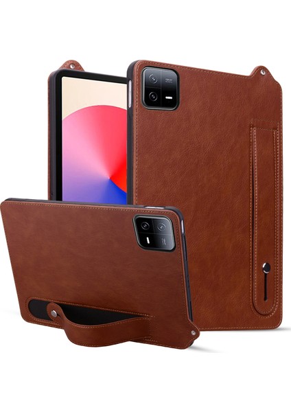 Xiaomi Pad 6/pad 6 Pro Kılıf El Kayışı Deri Tablet Kapağı-Kahverengi (Yurt Dışından)
