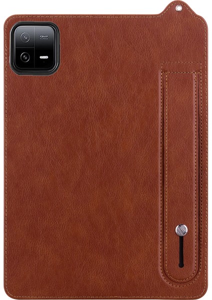Xiaomi Pad 6/pad 6 Pro Kılıf El Kayışı Deri Tablet Kapağı-Kahverengi (Yurt Dışından)