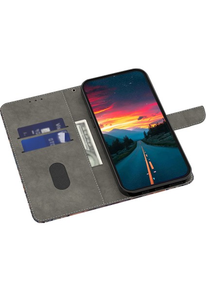 Stand-Boya Çiçek ile Xiaomi 14T Kılıf Pu Deri Cüzdan Telefon Kılıfı Için (Yurt Dışından)