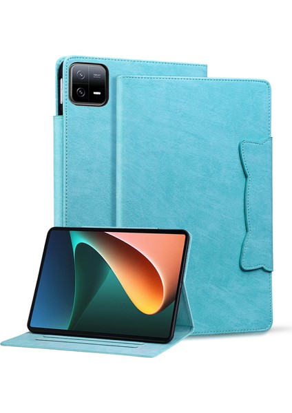 Xiaomi Pad 7 Kılıf Kedi Toka Kapatma Deri Koruyucu Kapak-Gök Mavisi Için (Yurt Dışından)