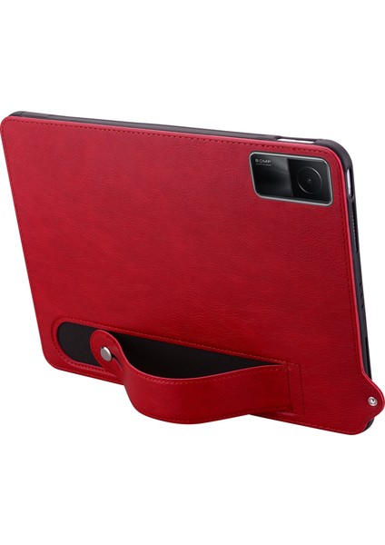Xiaomi Redmi Pad Se Kılıf El Askısı Deri Tablet Kılıfı-Kırmızı (Yurt Dışından) modelleri