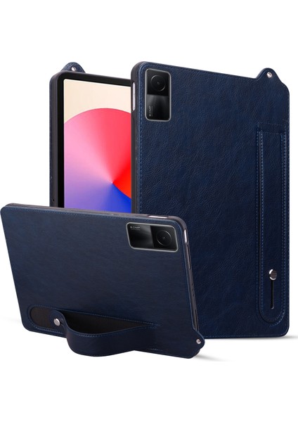 Xiaomi Redmi Pad Se Kılıf El Kayışı Deri Tablet Kapağı-Mavi (Yurt Dışından)