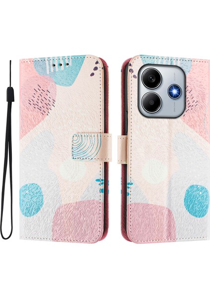 Xiaomi Redmi Note 14 5g Kılıf Desen Baskı Cüzdan Telefon Kılıfı - Askı-Grafiti (Yurt Dışından)