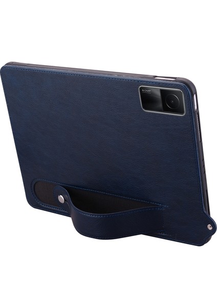 Xiaomi Redmi Pad Se Kılıf El Kayışı Deri Tablet Kapağı-Mavi (Yurt Dışından)
