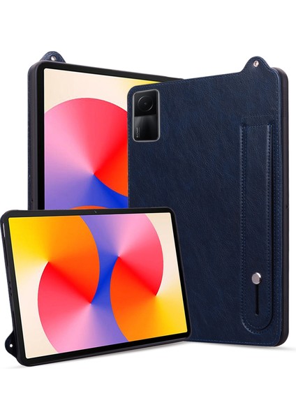 Xiaomi Redmi Pad Se Kılıf El Kayışı Deri Tablet Kapağı-Mavi (Yurt Dışından)