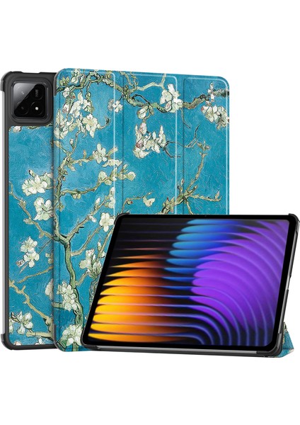Xiaomi Pad 7 Pro/pad 7 Kılıf Desenli Baskı Deri Tablet Kılıfı-Kayısı Çiçeği (Yurt Dışından)