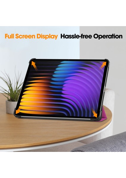 Xiaomi Pad 7 Pro/pad 7 Kılıfı Düşmeyi Önleyici Deri Tablet Kapağı-Mor (Yurt Dışından)