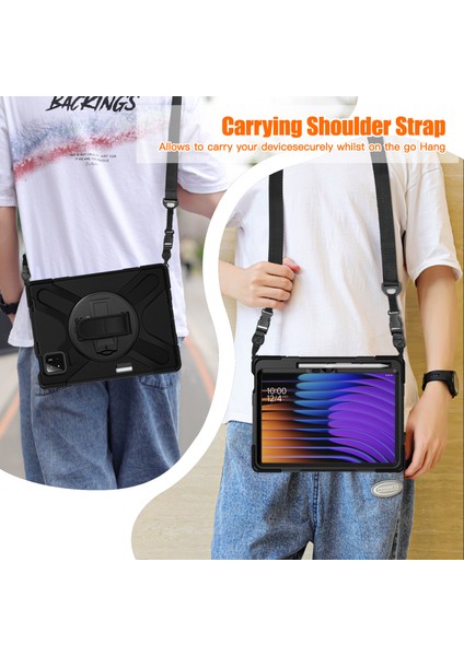 Xiaomi Pad 7 Için Tpu Pc Omuz Askılı Silikon Tablet Kılıfı-Siyah (Yurt Dışından) modelleri