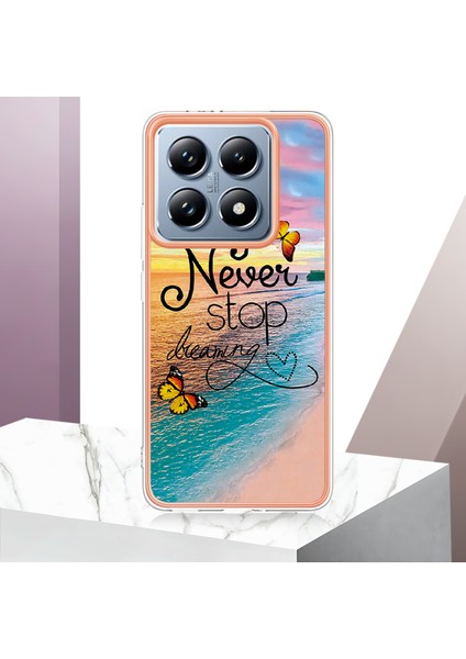 Xiaomi 14T Pro Kılıf Yb Imd Serisi-1 Stil-A Imd Mermer Çiçek Desenli Tpu Telefon Kapağı-Never Stop Dreaming (Yurt Dışından) indirimleri