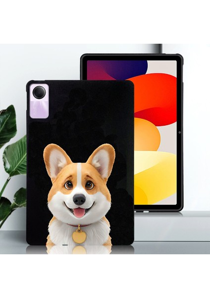 Xiaomi Redmi Pad Se Kılıf Desen Baskı Ince Tpu Tablet Koruyucu Kapak-Corgi Için (Yurt Dışından)