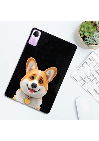 Xiaomi Redmi Pad Se Kılıf Desen Baskı Ince Tpu Tablet Koruyucu Kapak-Corgi Için (Yurt Dışından)