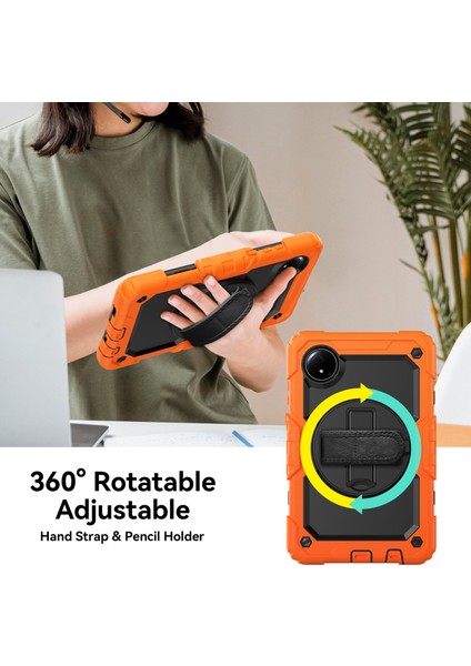Xiaomi Redmi Pad Se 4g 8.7 Inç Kılıf El Kayışı Pc + Silikon Tablet Kapağı Pet Ekran Koruyucu Ile-Turuncu (Yurt Dışından) fiyatları