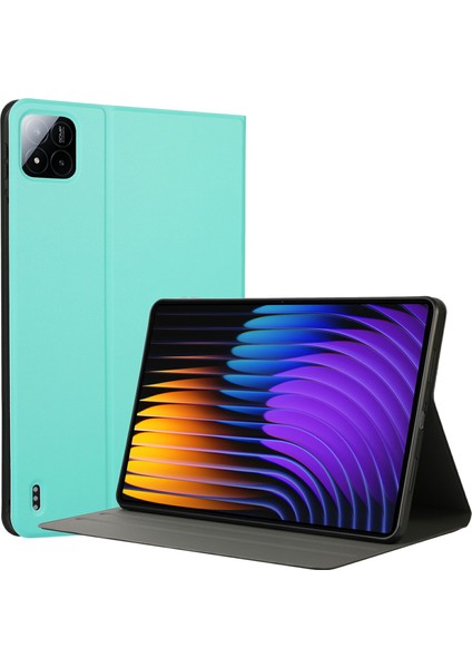 Xiaomi Pad 7 Pro/pad 7 Kılıf Pu Deri Katlanır Tablet Koruyucu Kapak-Yeşil (Yurt Dışından)
