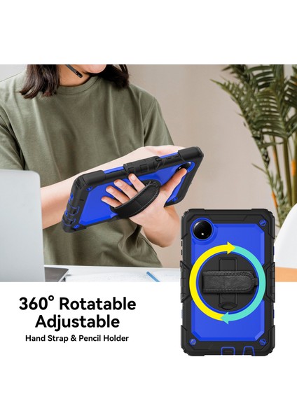 Xiaomi Redmi Pad Se 4g 8.7 Inç Kılıf El Kayışı Pc + Silikon Tablet Kapak Pet Ekran Koruyucu-Koyu Mavi Pc Için (Yurt Dışından) fiyatları