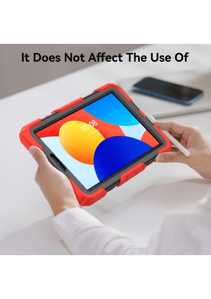 Xiaomi Redmi Pad Se 4g 8.7 Inç Kılıf El Kayışı Pc + Silikon Tablet Kapağı Pet Ekran Koruyucu Ile-Kırmızı (Yurt Dışından) fırsatları