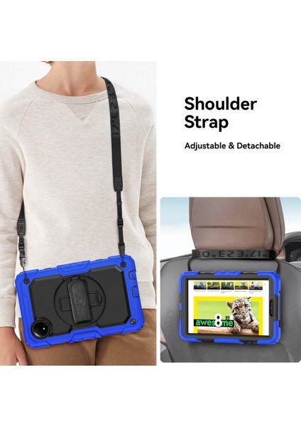 Xiaomi Redmi Pad Se 4g 8.7 Inç Kılıf El Kayışı Pc + Silikon Tablet Kapak Pet Ekran Koruyucu Ile-Koyu Mavi (Yurt Dışından) indirimleri