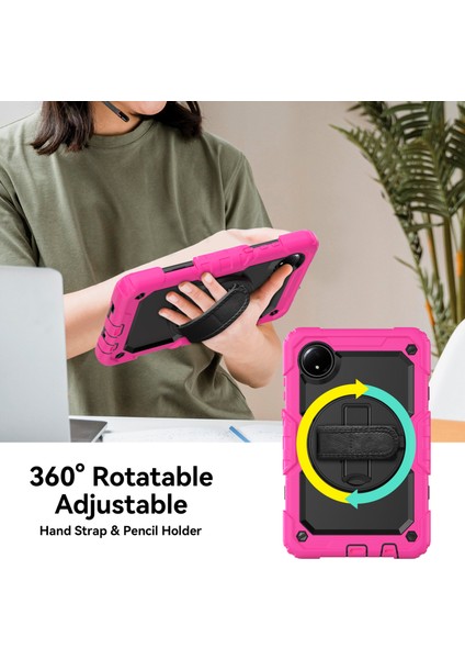 Xiaomi Redmi Pad Se 4g 8.7 Inç Kılıf El Kayışı Pc + Silikon Tablet Kapak Pet Ekran Koruyucu Ile-Gül (Yurt Dışından) fiyatları