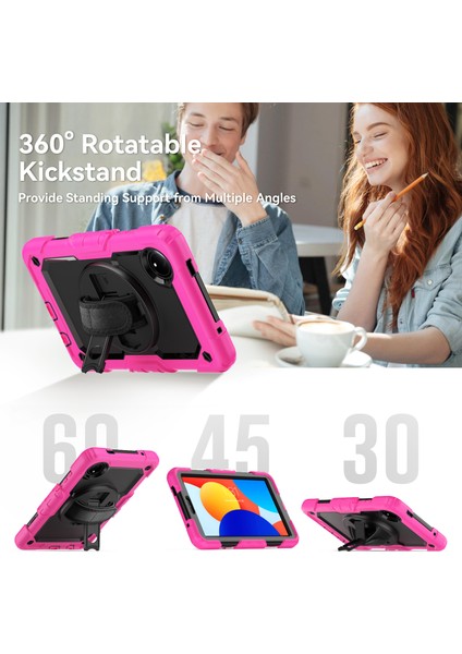 Xiaomi Redmi Pad Se 4g 8.7 Inç Kılıf El Kayışı Pc + Silikon Tablet Kapak Pet Ekran Koruyucu Ile-Gül (Yurt Dışından) modelleri