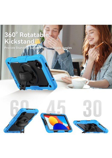 Xiaomi Redmi Pad Se 4g 8.7 Inç Kılıf El Kayışı Pc + Silikon Tablet Kapak Pet Ekran Koruyucu-Bebek Mavisi Için (Yurt Dışından) modelleri