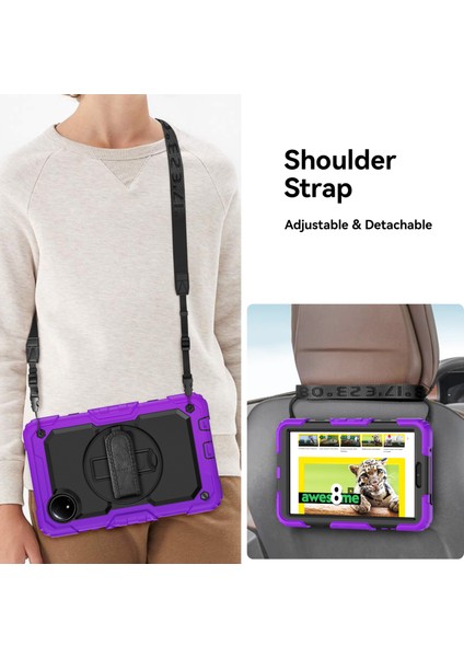 Xiaomi Redmi Pad Se 4g 8.7 Inç Kılıf El Kayışı Pc + Silikon Tablet Kapağı Pet Ekran Koruyucu Ile-Mor (Yurt Dışından) indirimleri