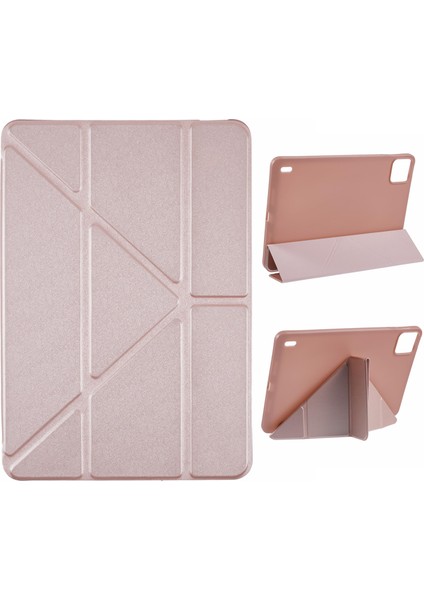 Xiaomi Pad 7 Pro / Pad 7 Kılıf Pu Deri + Silikon Origami Koruyucu Kapak-Gül Altın Için (Yurt Dışından)