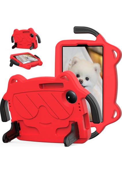 Xiaomi Redmi Pad Se 4g 8.7 Inç / Tcl Tab 8 Gen 2 Kılıf Eva+Pc Tablet Kılıfı Çocuk Dostu-Kırmızı / Siyah (Yurt Dışından)