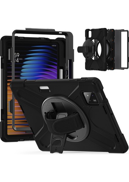 Xiaomi Pad 7 Kılıf Tpu+Pc+Silikon Anti Drop Tablet Kapağı-Siyah (Yurt Dışından)