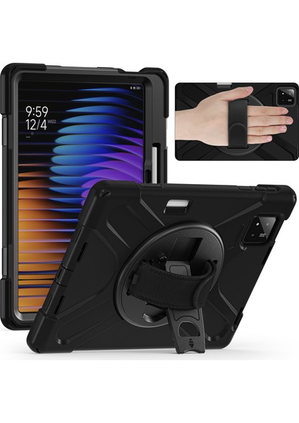Xiaomi Pad 7 Kılıf Tpu+Pc+Silikon Anti Drop Tablet Kapağı-Siyah (Yurt Dışından)